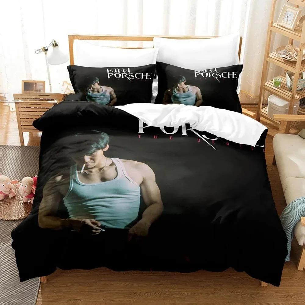 KinnPorsche Mileapo Bettwäsche-Set für Jungen und Mädchen, Twin Queen Size, Bettbezug, Kissenbezug, Bett, Kinder, Erwachsene, Mode, Heimtextilien