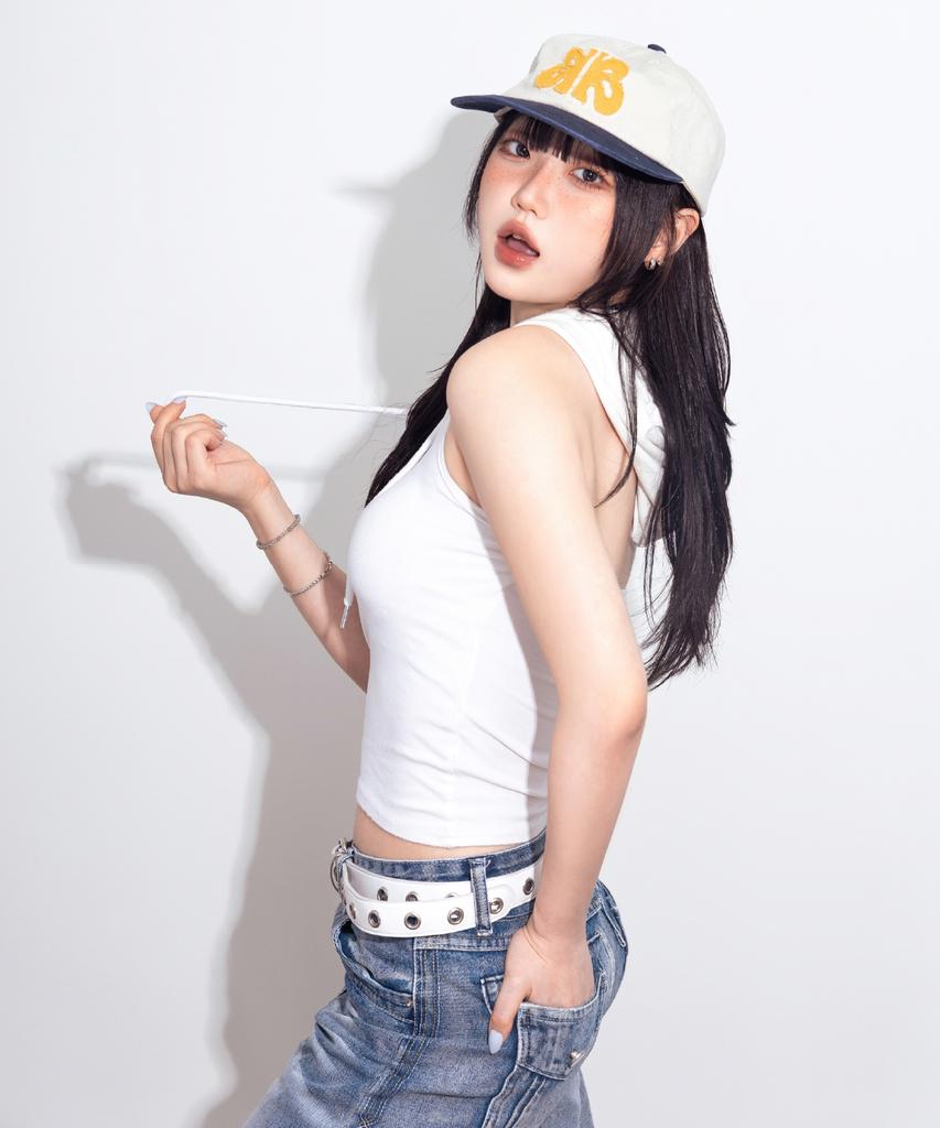 Pimadajiwin Bbi Collabo Applique Camp Cap [Ivory/Navy]