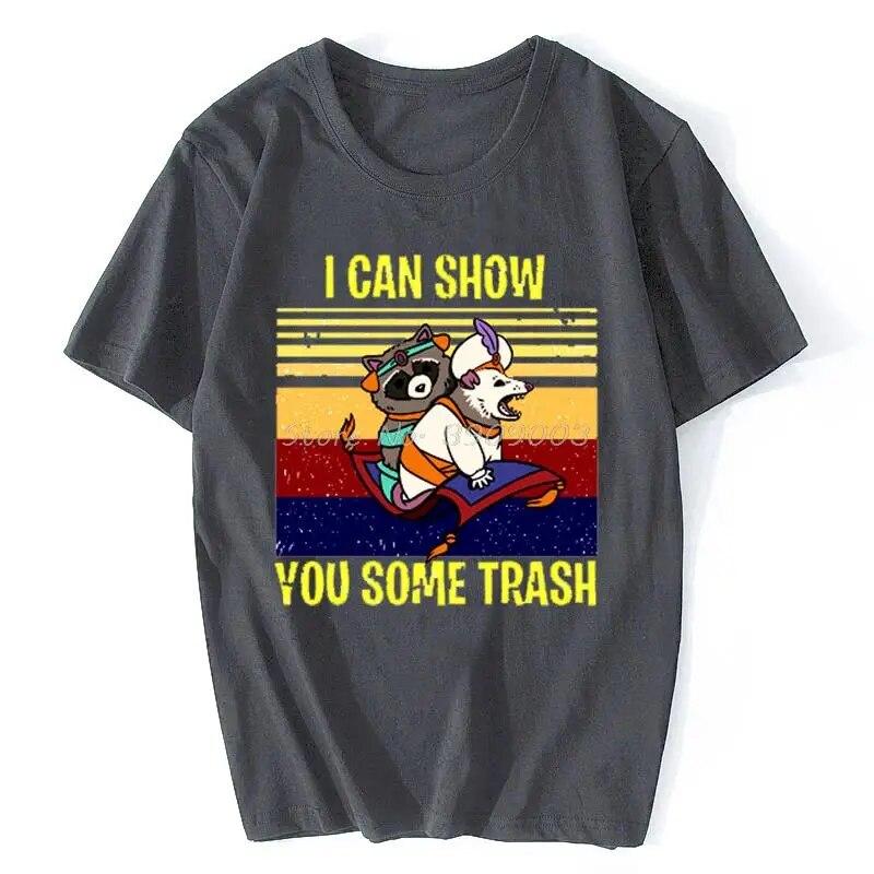 Ich kann dir etwas Müll zeigen, T-Shirt, lustiges Waschbär-Opossum-Liebhaber-Geschenk, Unisex-T-Shirt, Top, Hipster, cooles T-Shirt, Hip Hop, Harajuku, Unisex-T-Shirt