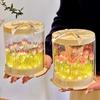 Lampada a Tulipano Fai-da-te Fiore Artificiale Mare di Fiori Scatola per Torta Lampada da Tavolo per Camera da Letto Lampada Notturna Decorazione Artigianale Fatta a Mano Tulipani Regalo di Compleanno