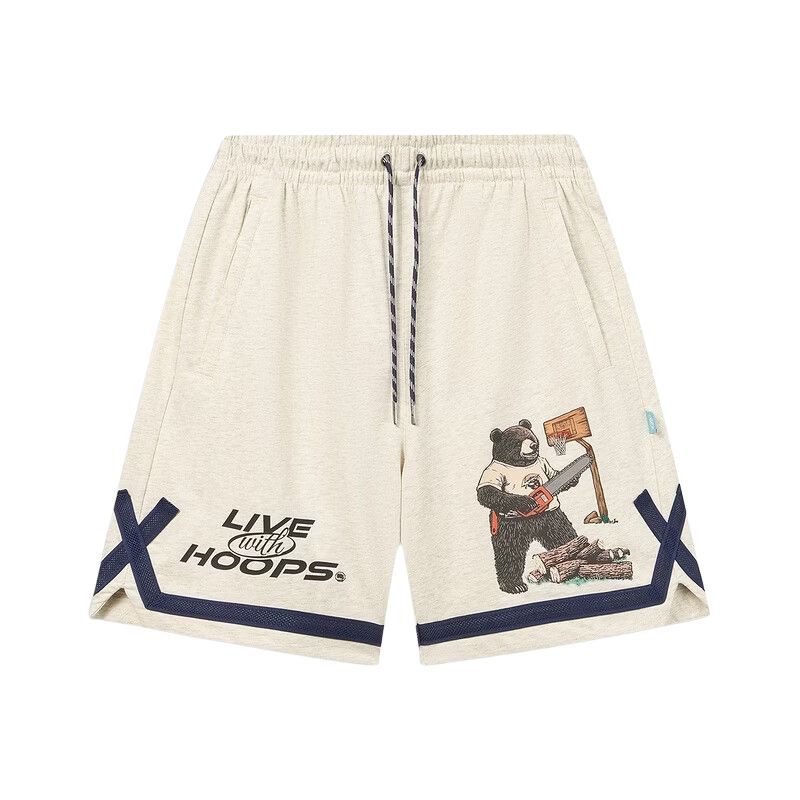 Li-Ning Letter Minimalist Lace-Up Versatile Soft Sports Shorts Men shorts AKSW451-1 M