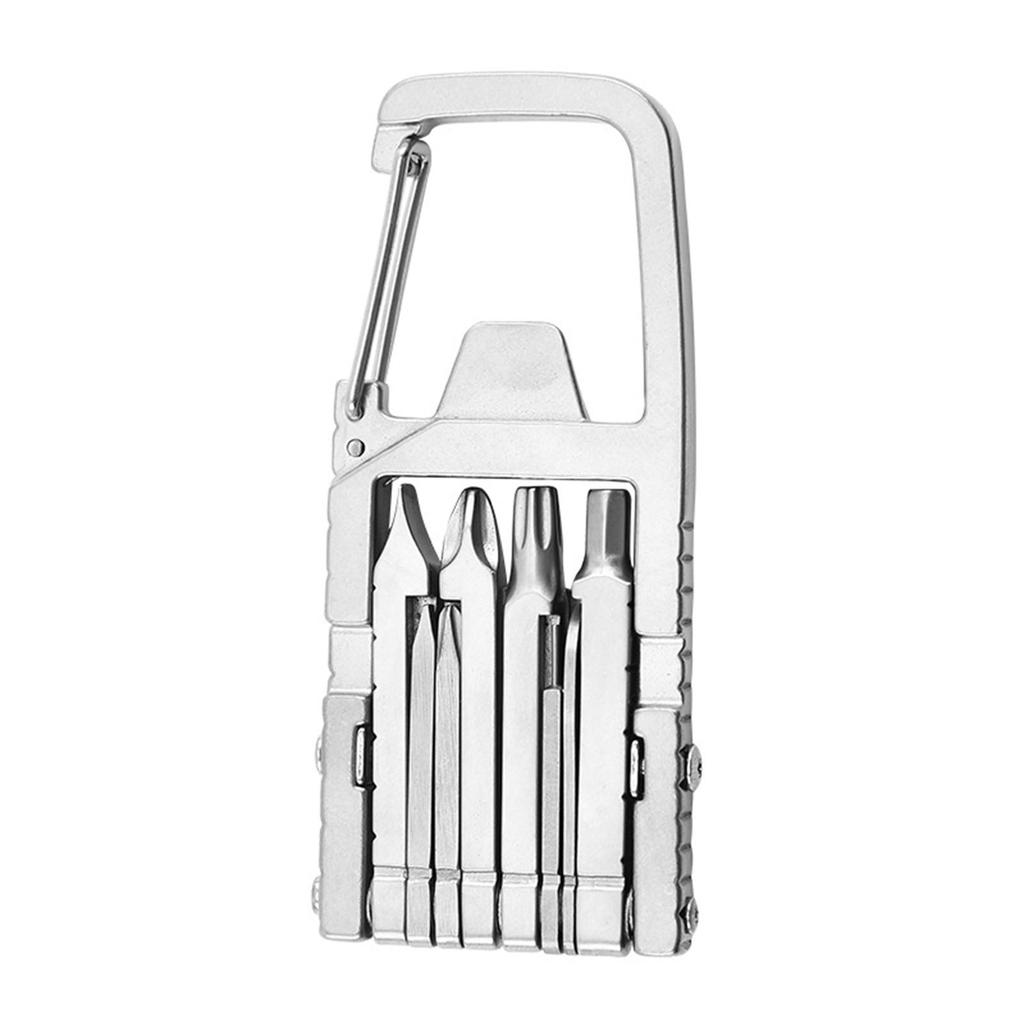 12 In 1 Multitool Cross Slot Hex Star Screwdriver Bit Box Bottle Opener Card Remover Stainless Steel Folding Multi Tool