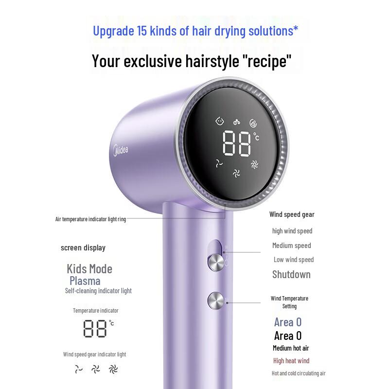 Midea Soft Light Ultra FG506 High-Speed Ionic Hair Dryer