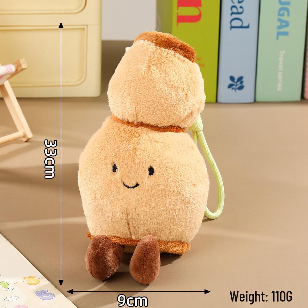 Creative Eggplant & Mushroom Vegetable Plush Doll with Red Umbrella - Cute Pendant Gift
