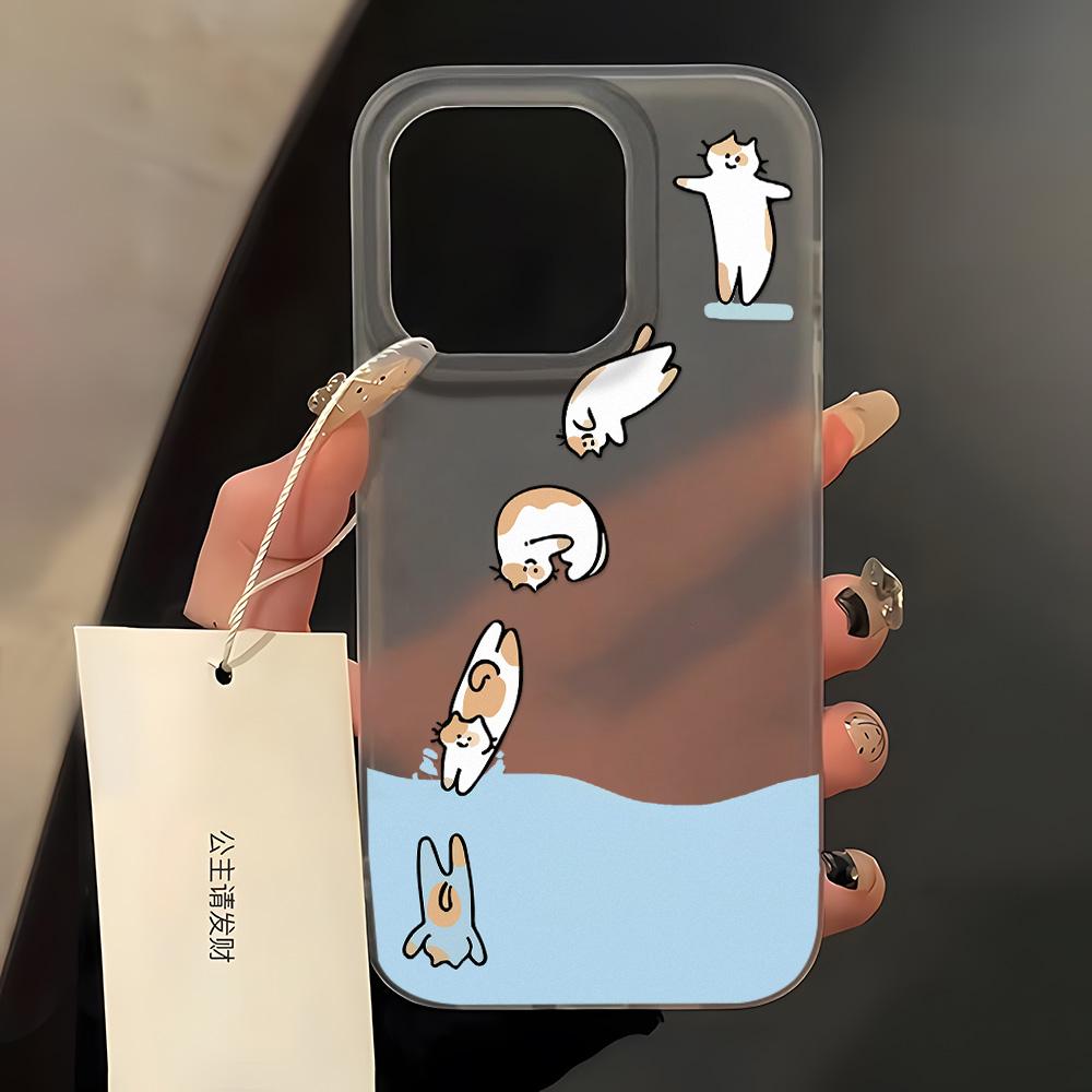 

Чехлы для мобильных телефонов iPhone 11 13 15 Pro Max 12 14 Pro Max Чехол для iPhone 16 15 Plus 13 Pro 12 Матовая текстура с рисунком в виде мультяшных цветов iPhone 16 Pro Max чёрный