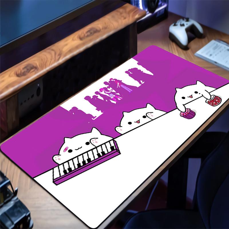 Mouse Pad Gaming Cartoon Cat Mousepad Gamer Anime Keyboard Pads Office Laptop Kawaii Desk Mats Non-Slip Rubber Home Table Mat