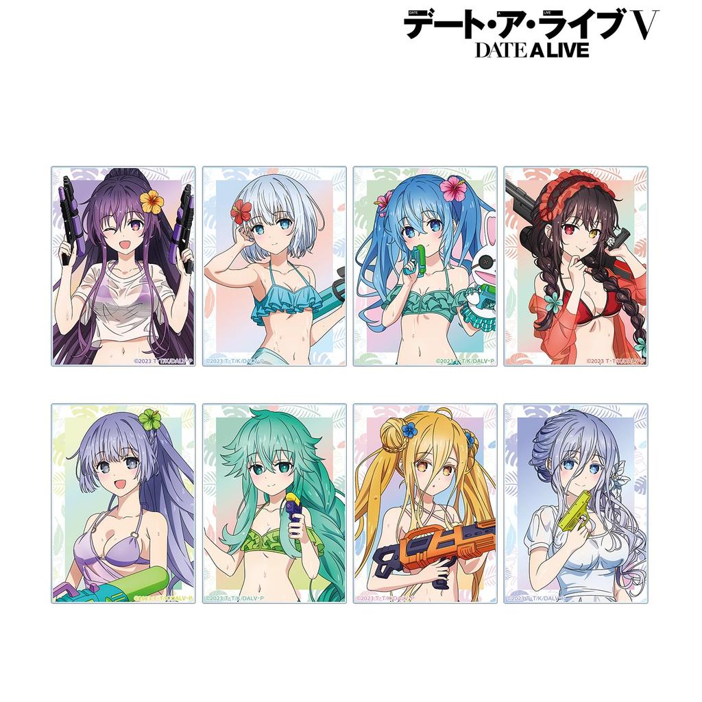 A Live Anime Original Illustration Date A Vacation Trading Acrylic Cards Box of 8 "Date V" Ver.