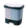 Sorting Waste Bin with Lid Double Compartment wet and Saving indoor Household , 38.5x30x37cm