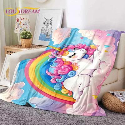 Manta de franela suave con diseño de unicornio en 3D para cama, dormitorio, sofá, picnic, manta para exteriores, ocio, siesta, regalo