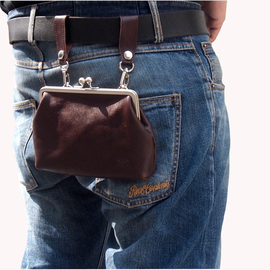 Quitter QT137 Bengal Calf Leather Waist Bag Pouch [quitter] (Light Brown)