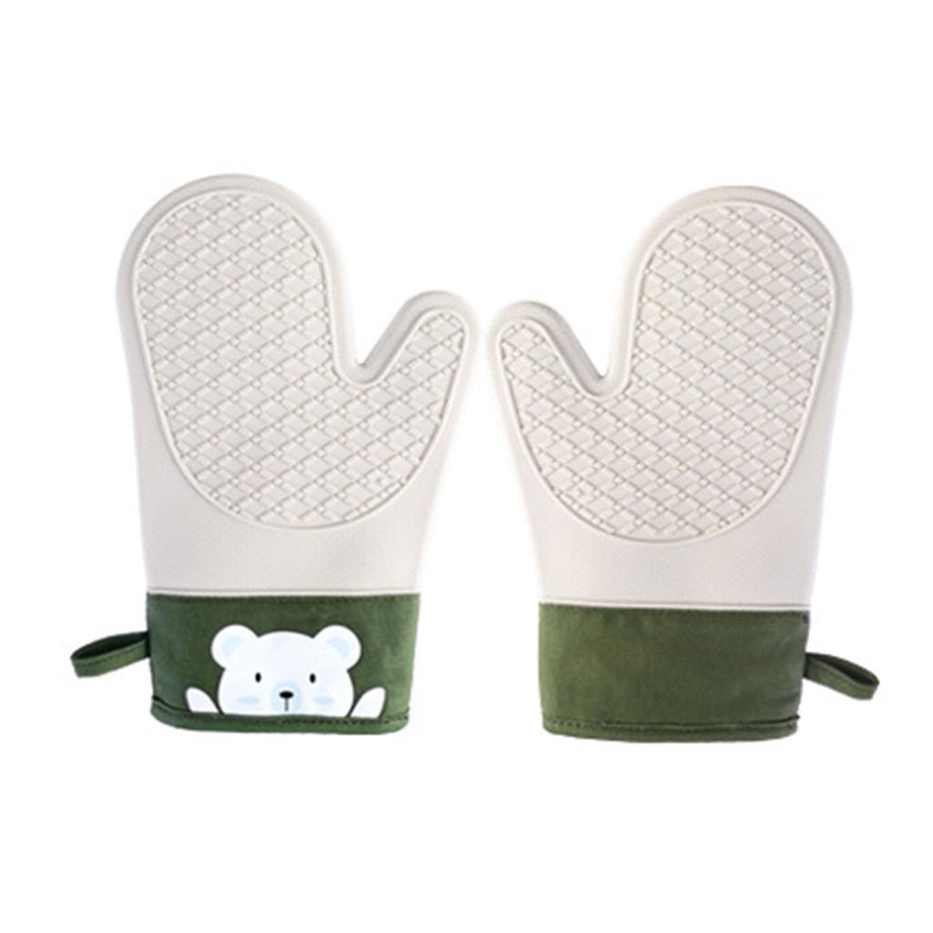 Silikon-Ofenhandschuhe, dicke Isolierung, rutschfeste Handschuhe, Mikrowellen-Verbrühschutz, Grill-Ofenhandschuhe, Topflappen, Küchen-Backwerkzeug