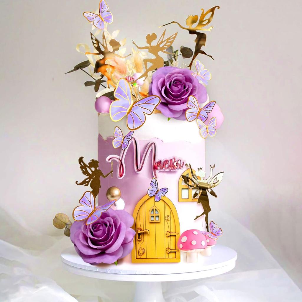 Fairy Cake Decoration Mushroom Cake Decoration Fairy Cake Decoration Garden Fairy Cake Decoration Fairy Party Supplies