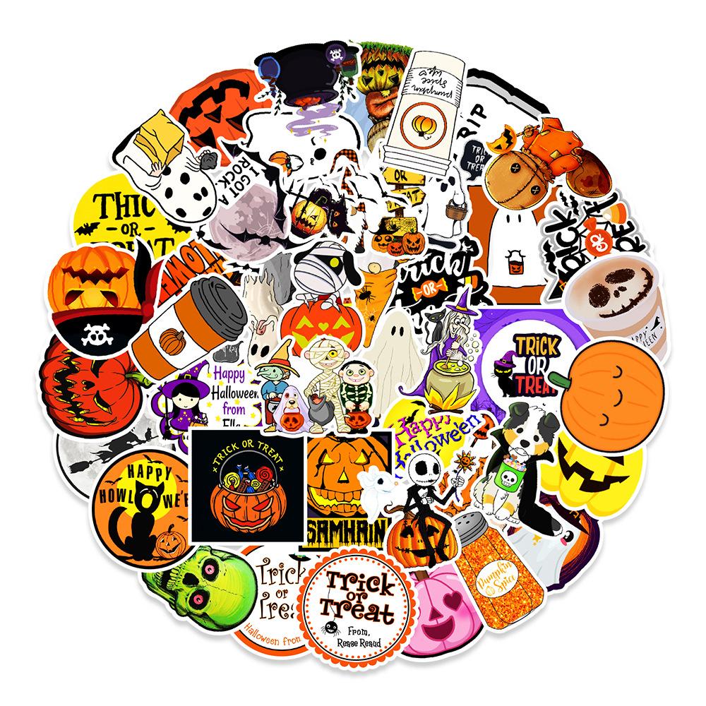 

50 New Halloween Graffiti Stickers Mobile Phone Water Cup Computer Decoration Stickers