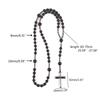 Antique Religious Catholic Necklace Prayer Beads Rosary Necklace Catholic for Cross Religious Holy Soil Prayer String