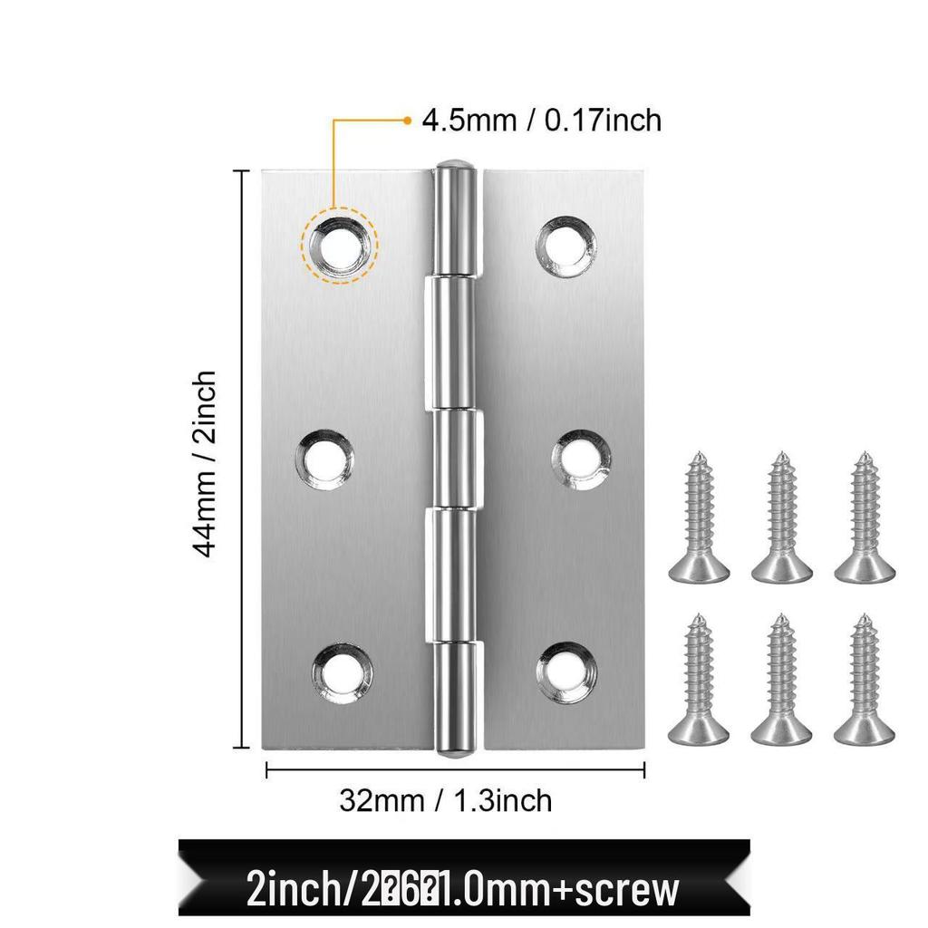 2" Stainless Steel Flat Open Cabinet Door Hinge for Wardrobe and Furniture