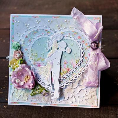 Troqueles de Corte de Metal Novia Novio DIY Scrapbooking Repujado Tarjetas de Invitación Plantilla