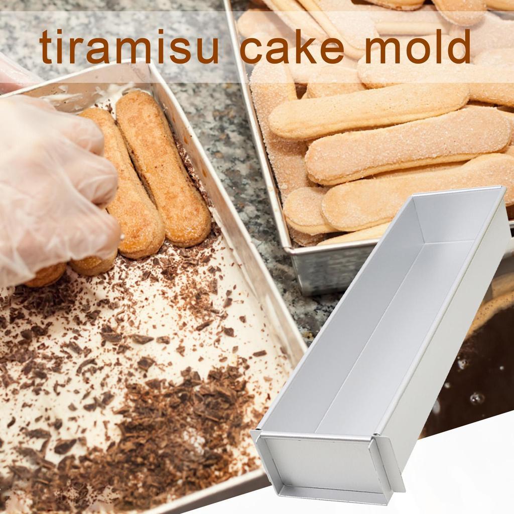 Wytrzymała Forma do Ciasta Tiramisu Zdejmowana Prostokątna Nieprzywierająca Stal Nierdzewna Forma DIY do Ciasta Musu Tiramisu Narzędzia Kuchenne do Pieczenia