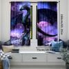 2Pcs Dragon Purple Nebula Curtains Mysterious Outer Space Suitable For Living Room Dining Room Bedroom Bathroom Office A