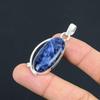 Womens Day Sale Oval Sodalite Gemstone Engagement Wedding New Pendant 925 Silver