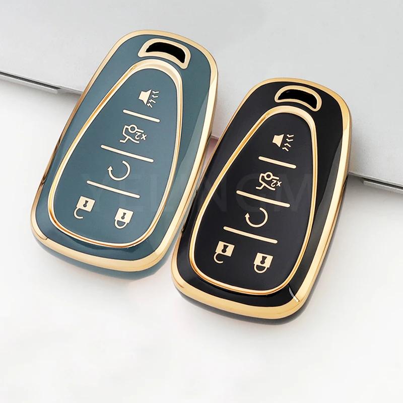 For Chevrolet Bilnøkkel Etui Cover Volt Bolt Trax Malibu Blazer Traverse Onix Equino Orlando Cruze Spark Sonic Camaro Skall Fob
