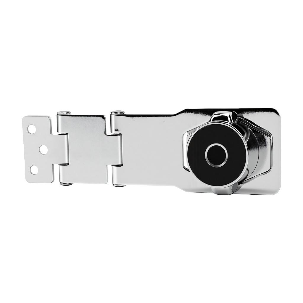 Fingerprint Cabinet Hasp Lock Zinc Alloy Rechargeable Biometric Keyless Lock for Drawer Doors Mailboxes Safes
