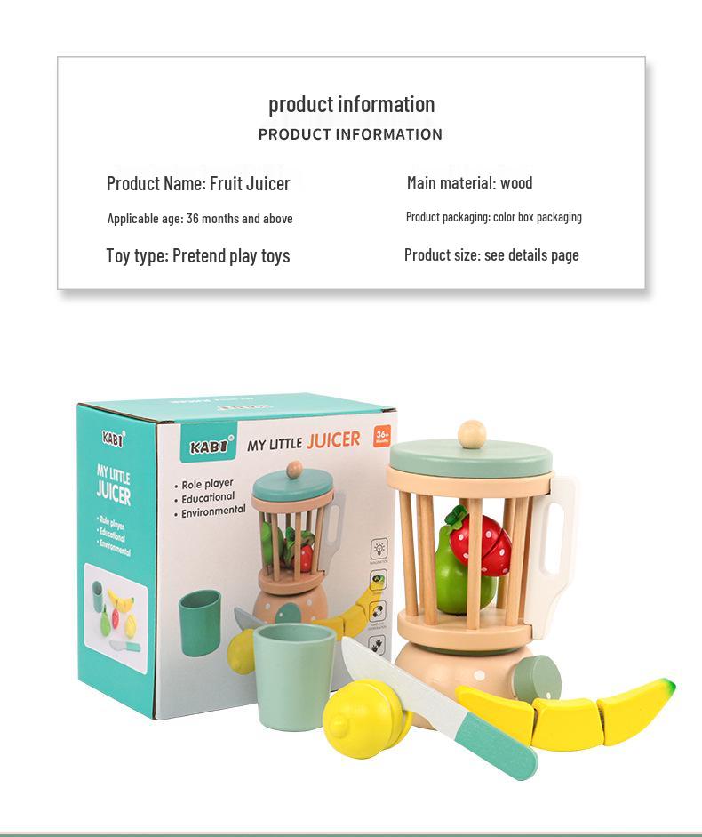 Kids' Wooden Tea & Dessert Role Play Set for Early Education