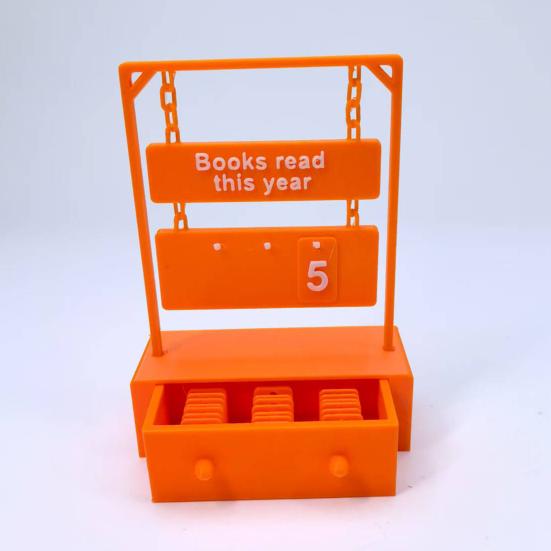 3D Printed Hanging Book Counter Book Read This Year Tracker Reading Target Display Number Sign Shelf Desk Decoration Book Lovers Gift