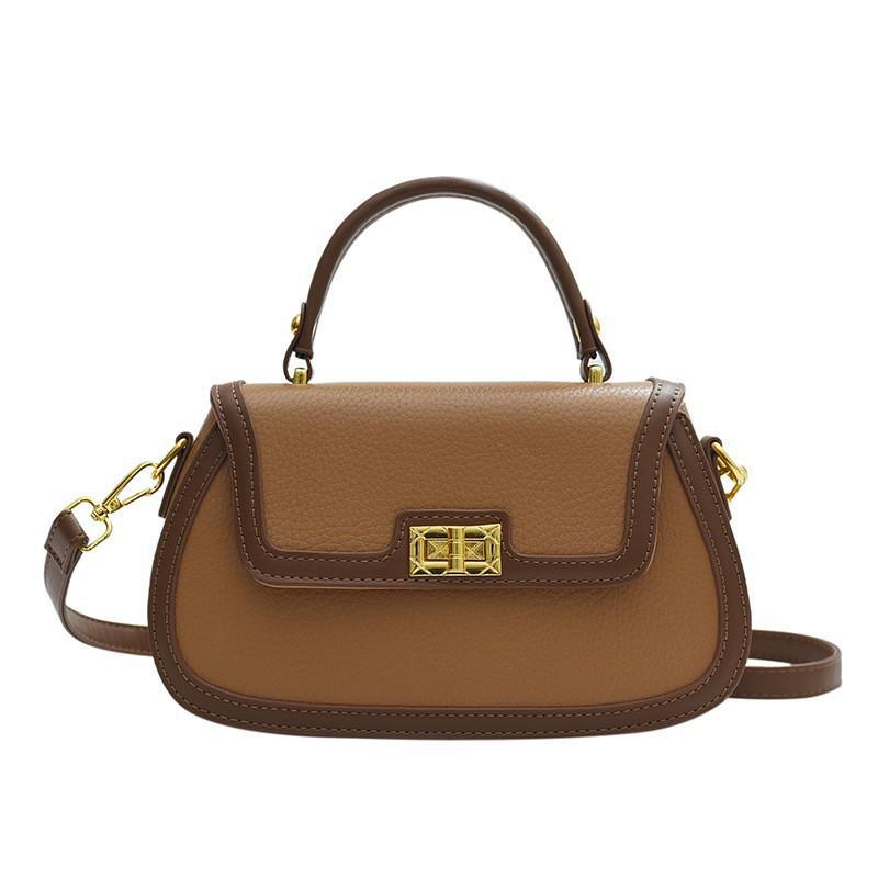 

Жіноча сумка через плече в корейському стилі 2024 року контрастного кольору в стилі ретро: Модний нішевий дизайн жовтий