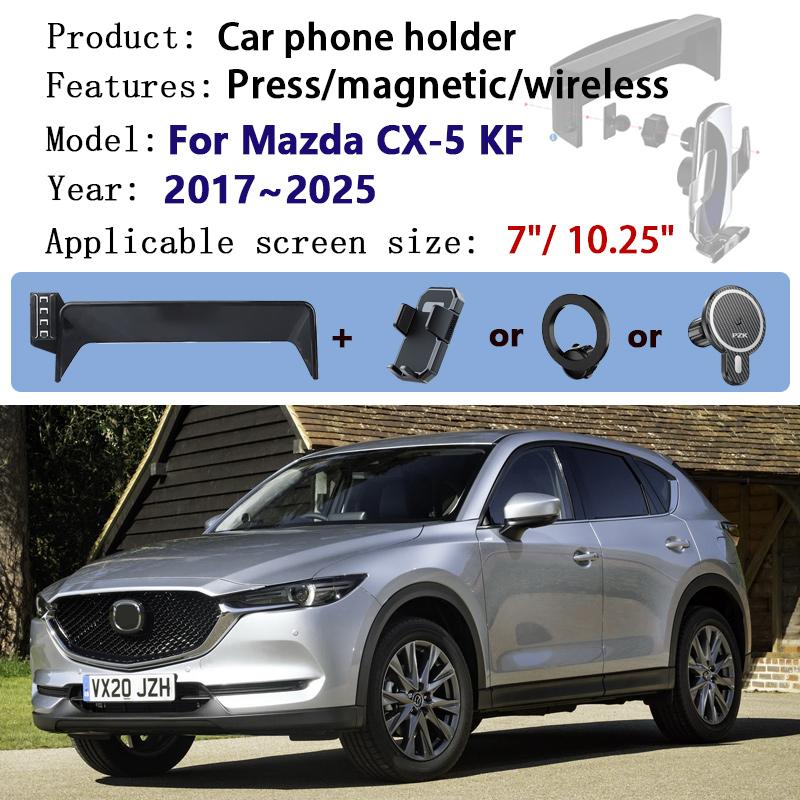 LHD Für Mazda CX-5 KF MK2 2017~2025 Auto Handyhalter Drehbarer GPS-Navigationsbildschirm Handyhalterung Halter Ständer Auto Zubehör