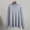Autumn Winter Women's Solid Color Knitted Turtleneck Sweater Female Warm FashionThick Loose Casual Pullovers