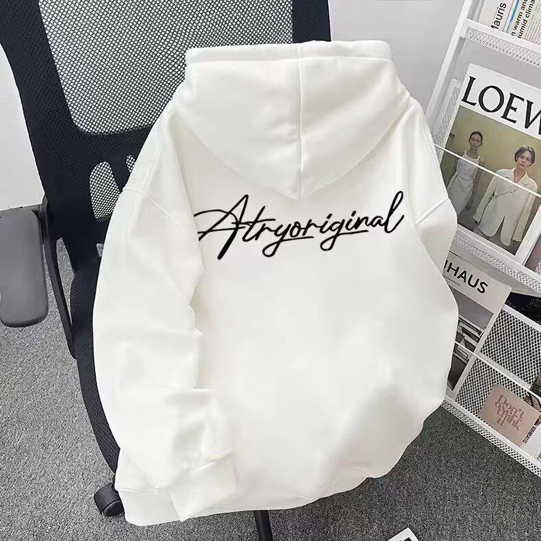 

Men s 2025 Autumn/Winter Heavyweight Hooded Sweatshirt with Thick Velvet Lining 2XL