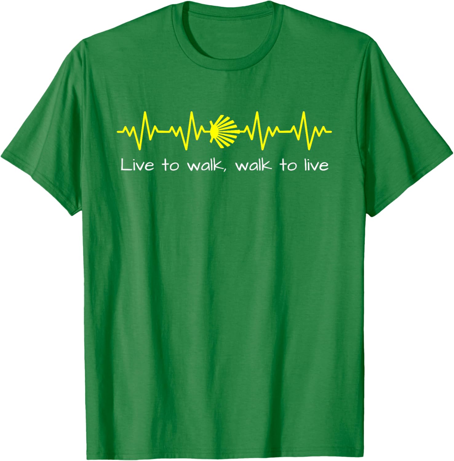 CAMINO DE SANTIAGO Quote Live To Walk Walk To Live TShirt Short Sleeve Casual 100 Cotton T Shirt S