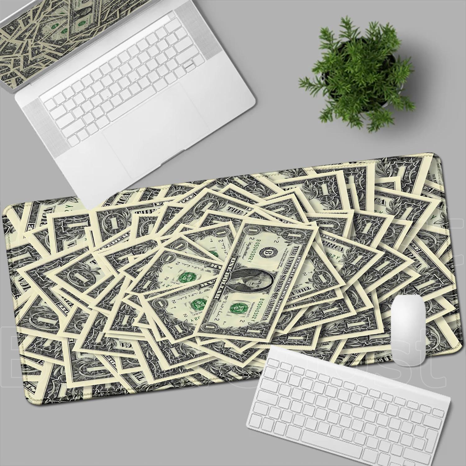 

Gaming Laptop Dollar HD Printing Desk Mat Mouse Pad Pc Accessories Table Pads Deskmat Gamer Cabinet Non-slip Keyboard Mousepad 600x300x2mm