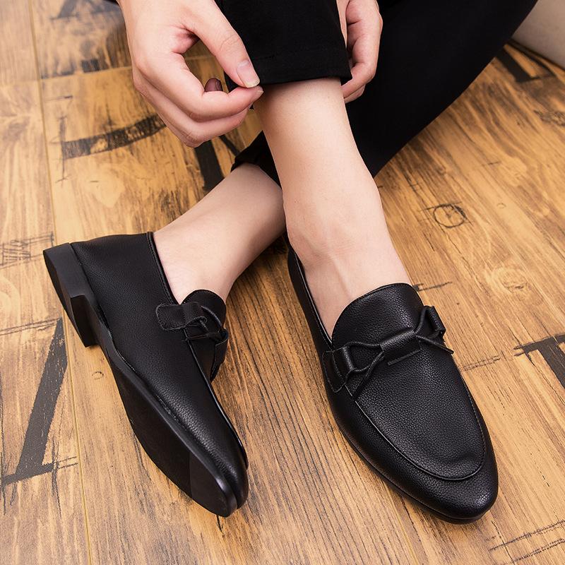 Men's Loafers Foreign Trade New Fashion Business Dress Shoes Trend One Pedal Sleeve Lazy Shoes