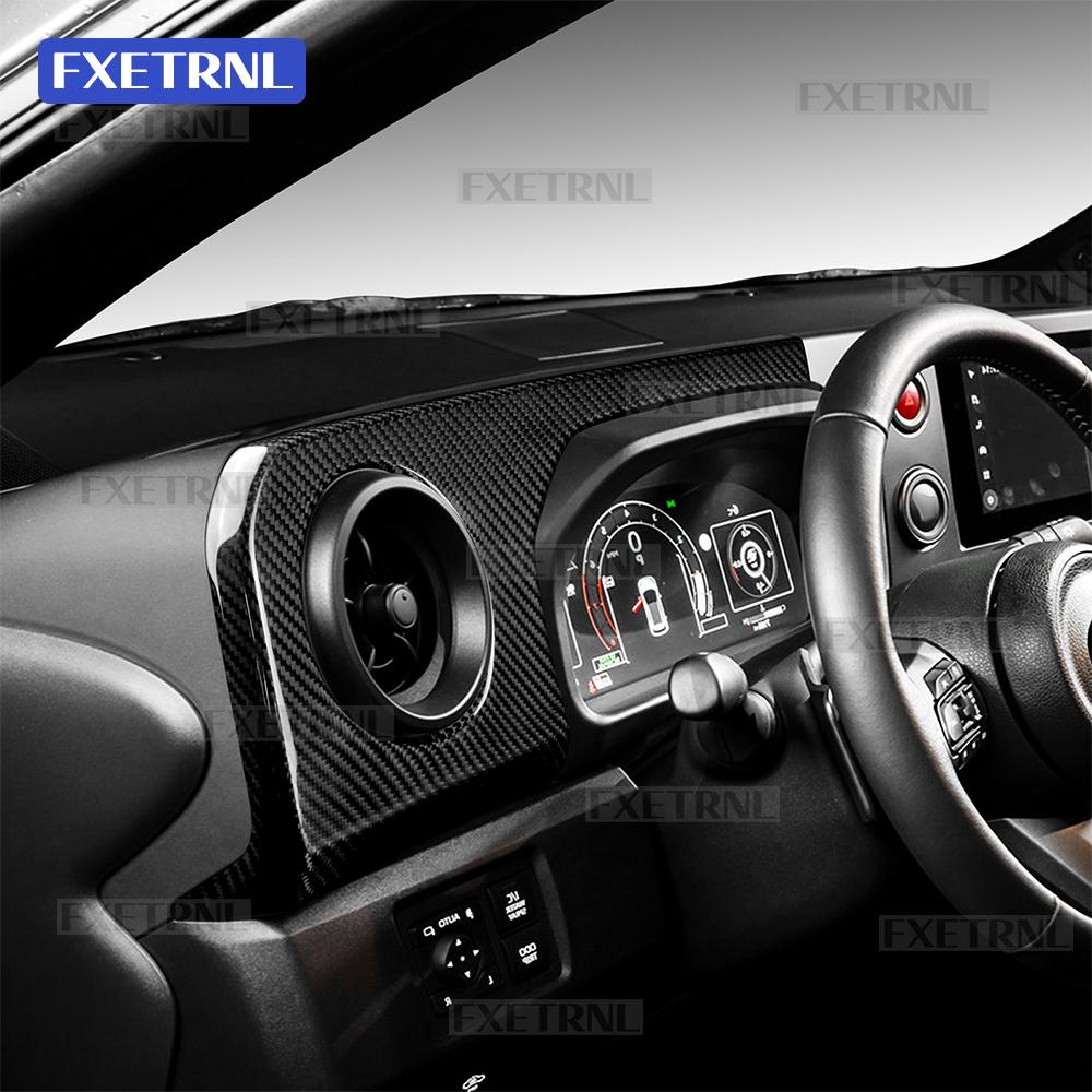 Real Dry Hard Carbon Fiber Sticker For Toyota GR Yaris 2025 2026 LHD RHD Car Driver Passenger Co-Pilot Side Outlet Interior Trim