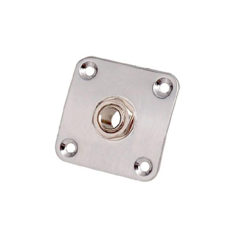 Universal Electric Guitar Output Jacks Base Square Metal Plate 4 Mounting Screws Professional Stability Zinc Alloy