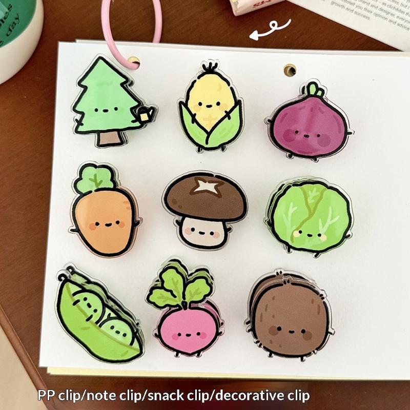 Cartoon Fruit Decorative Gift Sealing Clip Memo Clip Pp Clip For Students Cute Little Items