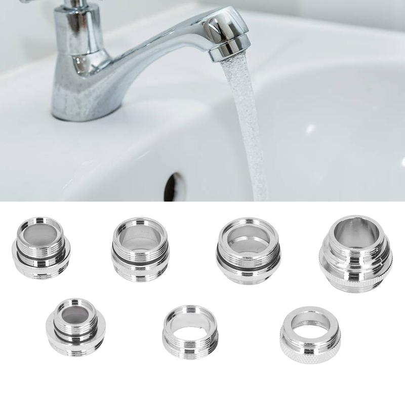 Kit de Adaptadores de Torneira Macho Fêmea com Junta de Latão Aerador Adaptador Conjunto de 7 Peças/Conjunto para Mangueira de Jardim Pia de Cozinha