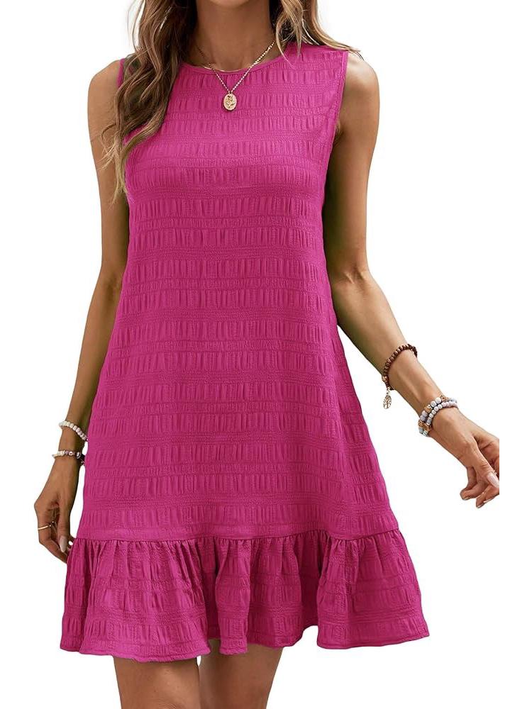 2024 Frühling/Sommer Ärmellos Rundhals Vielseitiges Damenkleid
