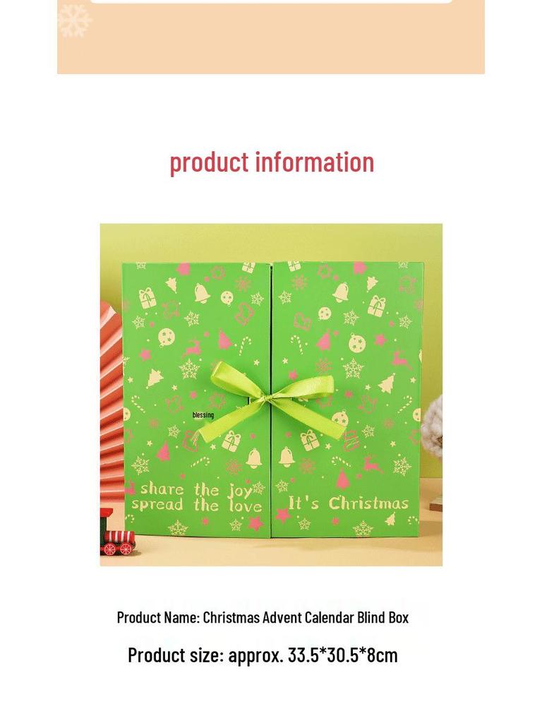 Luxury Christmas Countdown Calendar: 24 Empty Boxes for Surprises