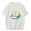 Fashionable Cotton T Shirt Adventure Time Cartoon Printing Shirt for Men Summer Street Wear New Trend Casual Unisex Clothes Tops