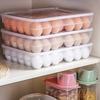 Container Lid Plastic Egg Holder Space Saver Refrigerator Egg Storage Container  Home
