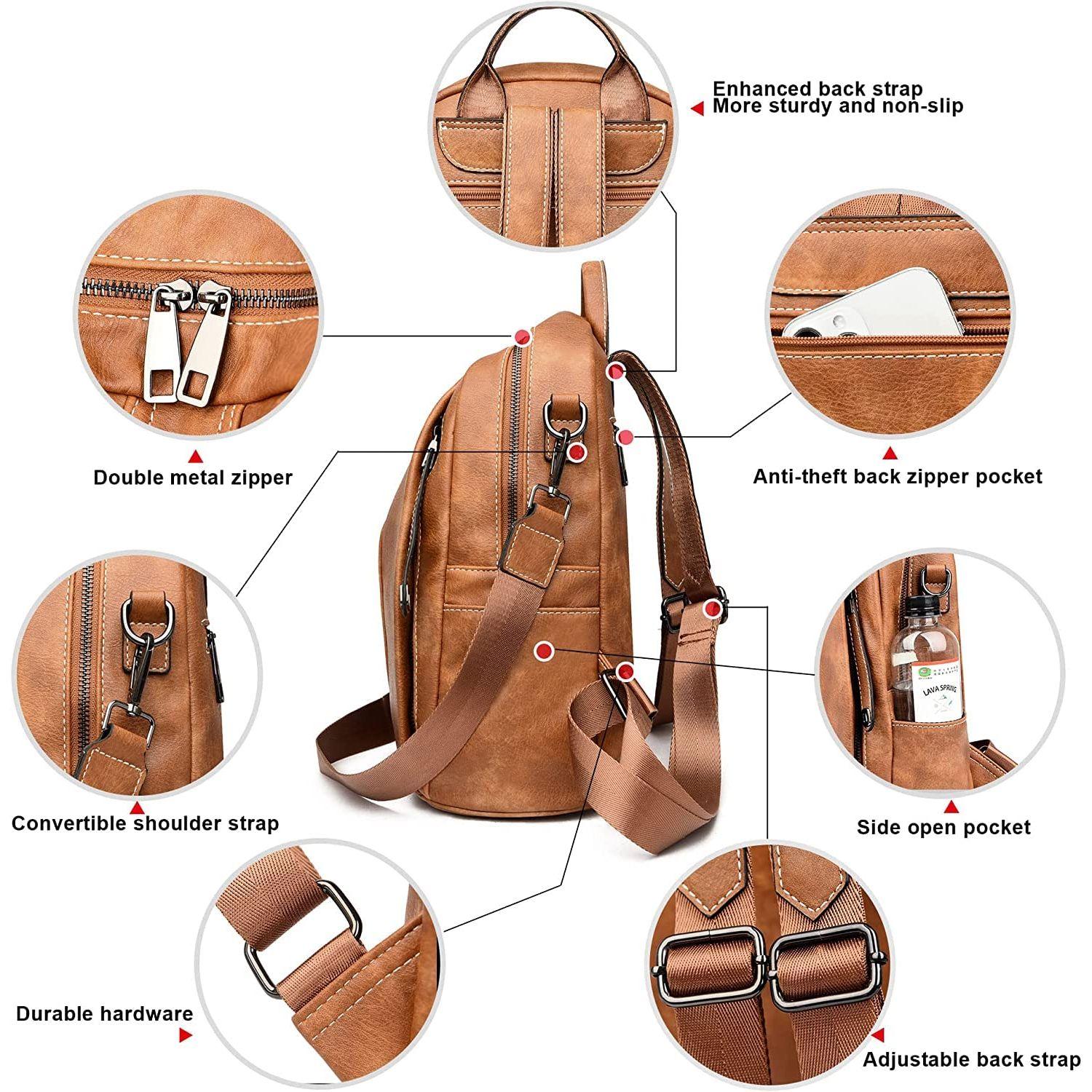 Кожаный трансформируемый рюкзак — фото 3