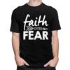 Custom Faith Over Fear Christian Arrow T Shirts Men Pure Cotton Tee Tops Tshirt Tshirt Clothes