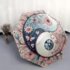 1pc Pink Yin Yang Flower Automatic Opening and Closing Cartoon Practical Umbrella - Small Umbrella Suitable for Various Occasions A064