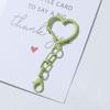 Zinc Alloy Heart & Perler Bead Ornament Keychain Accessory