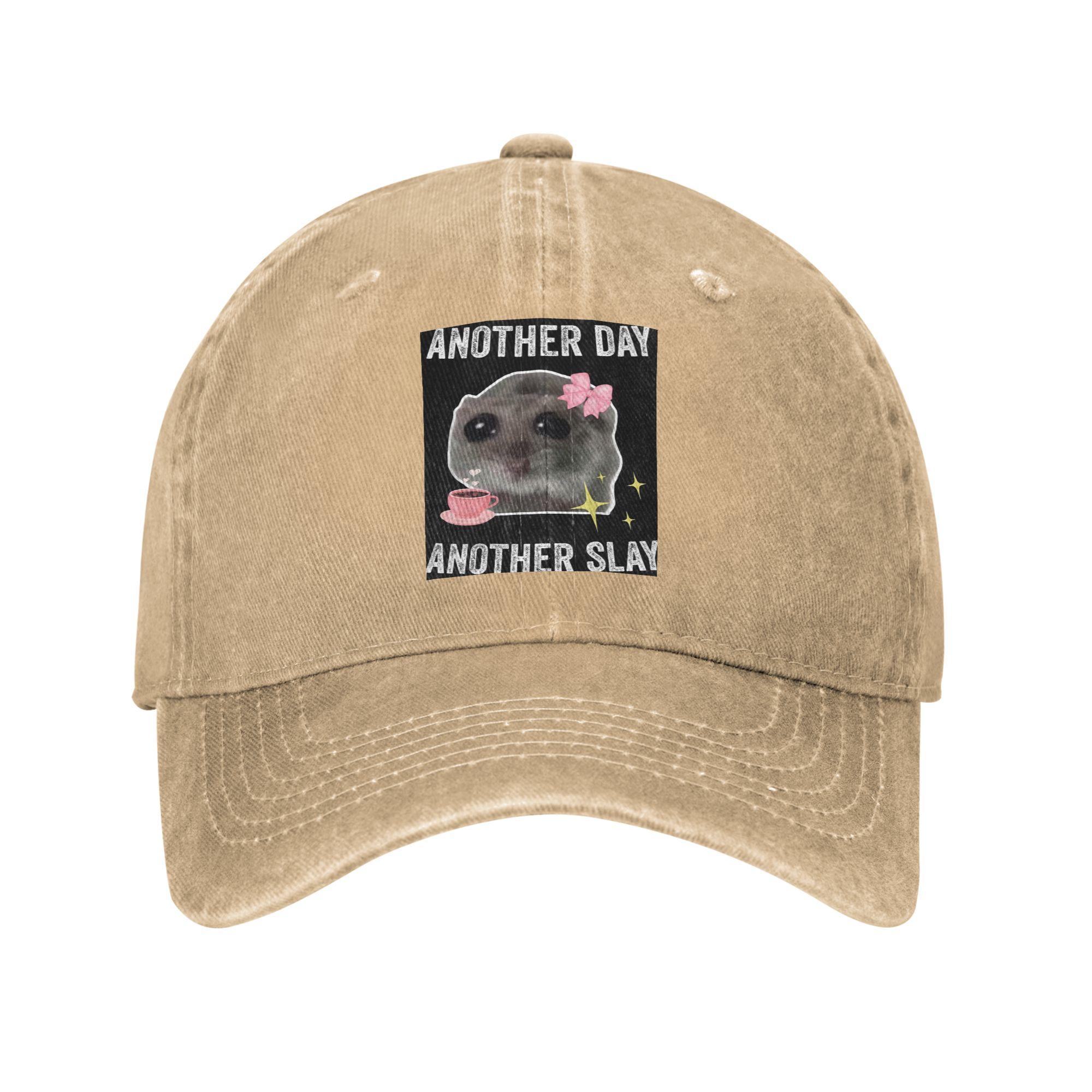 

Sad Hamster Another Day Another Slay Denim Cap Casual Baseball Caps Adjustable Hat Summer Unisex Baseball Hats One Size