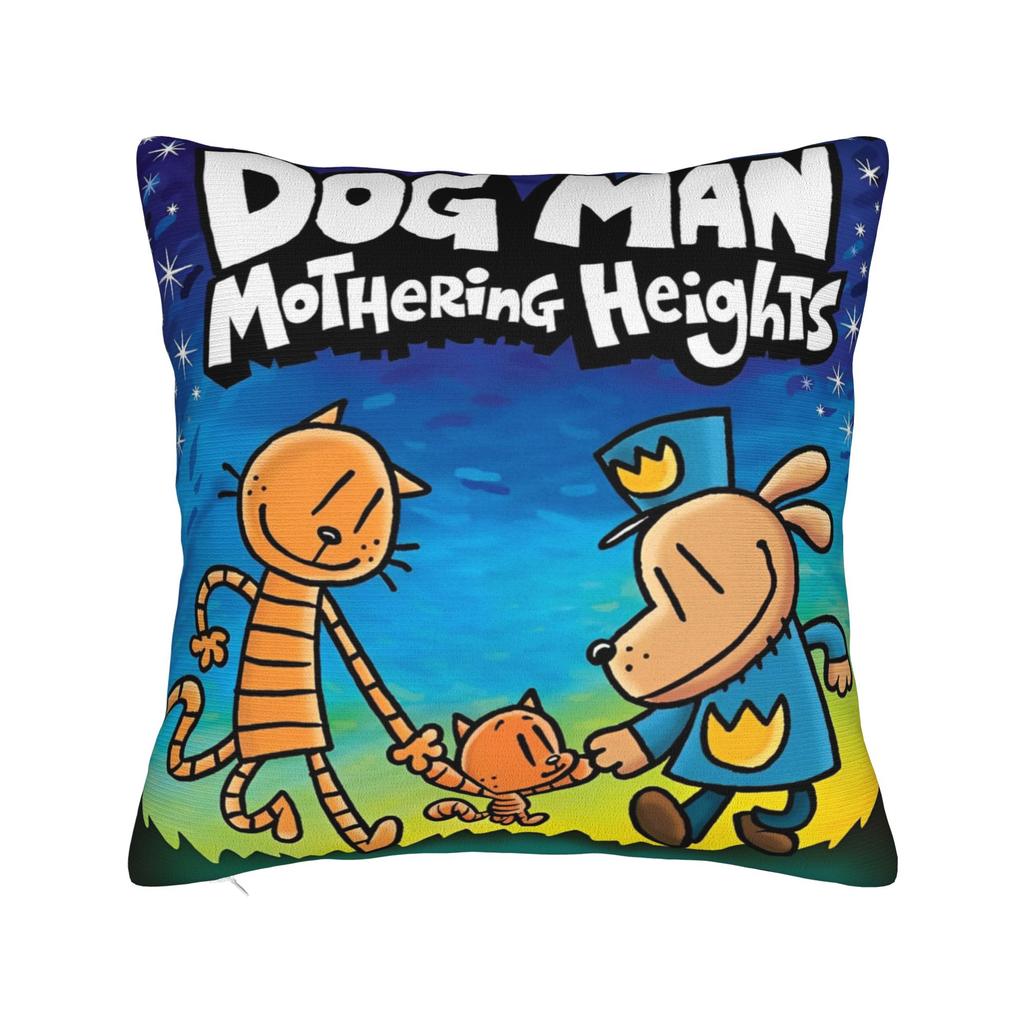 Dog Man Dogman Movie Comic Square Pillow Cases Cartoon Cushion Cover Creative Zippered Decorative Pillowcase for Sofa 40x40cm