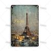 Vintage France Metal Sign  Funny Tin Travel Plaque for Home Bar Cafe Wall Decor  Rustic Metal Plate