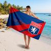 Lyon FC Custom Beach Towel, Personalized Name Text Print, Football Logo Soft Quick‑Dry Towel Holiday Gift